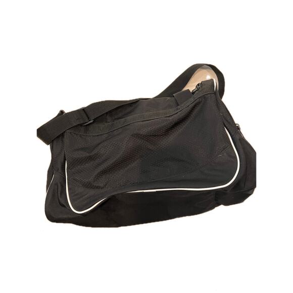 Adidas Defender Medium 20"x12"x10" Black White Duffel Bag - Picture 3 of 4